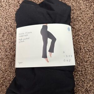 A New Day Black Ponte Flare Leggings